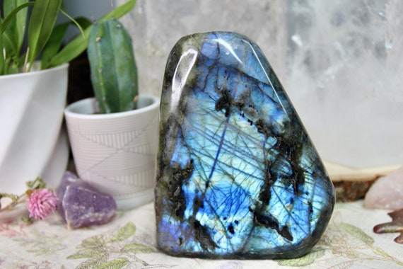 A+ Labradorite Polished Freeform Crystal, 36.0 oz from Brazil