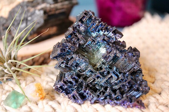 Bismuth Crystal, 10.2 oz Cluster Freeform