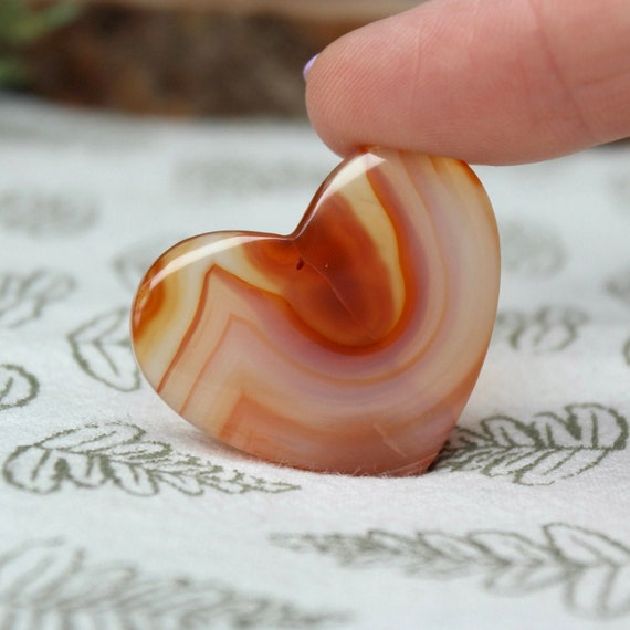 XS Carnelian Heart, AA+ Gem Quality, 0.1 oz Polished Crystal from Indonesia, Gift for Valentine, Love
