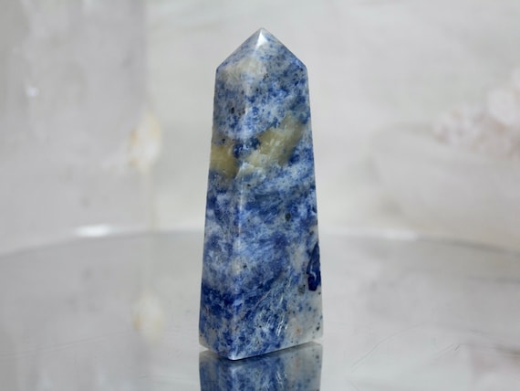 Sodalite Crystal Tower, AAA+ Quality, 4.9 oz All Polish from Indonesia, Throat Chakra, Reiki Cleanse, Energy Healing, Free Ship