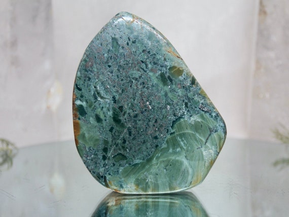 Jasper and Marcasite Slab, Stone of Soul Attraction, AAA+ Quality, 17.4 oz Polished Crystal from Indonesia, Energy Healing, Free Shipping