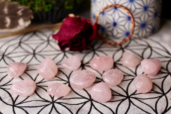 Rose Quartz Tumbled Stones, Rose Quartz Crystal, Exceptional Quality, High Frequency, Meditation, Healing Energy