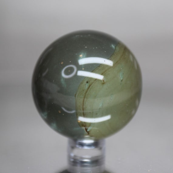 46 mm Polychrome Jasper Crystal Sphere, AA Quality, 4.5 oz Jasper Crystal Ball  from Indonesia, Energy Cleansed, Free Shipping