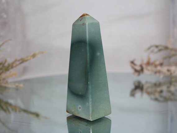 Polychrome Jasper Crystal Obelisk, AAA Quality, 5.7 oz Jasper Tower from Indonesia