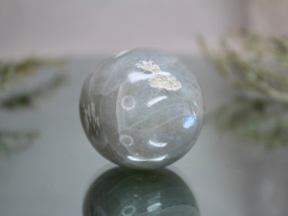A+ Garnierite, Green Moonstone, Crystal Palmstone with Rainbows, 4.7 oz