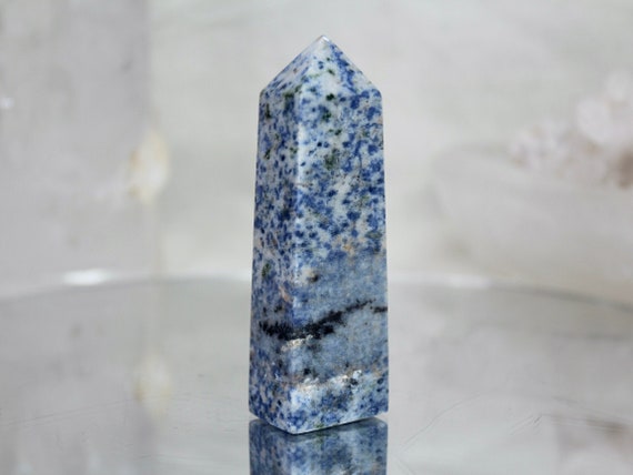 Sodalite Crystal Tower, AAA+ Quality, 4.4 oz All Polish from Indonesia, Throat Chakra, Reiki Cleanse, Energy Healing, Free Ship