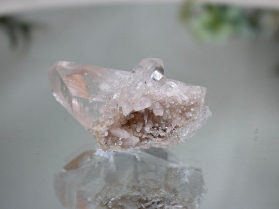 XS Quartz Cluster with Inclusions and Rainbows, AAA+ Quality, 2.6 oz High Frequency Stone, ET , Abundance Crystal
