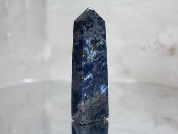 Sodalite Crystal Tower, AA Quality, 4.5 oz All Polish from Indonesia, Throat Chakra, Reiki Cleanse, Energy Healing, Free Ship