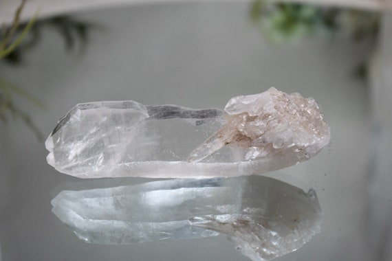 XS Quartz Cluster with Inclusions and Rainbows, AAA+ Quality, 2.5 oz High Frequency Stone, Abundance Crystal Point