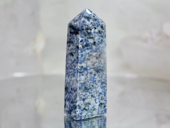 Sodalite Crystal Tower, AA+ Quality, 4.5 oz All Polish from Indonesia, Throat Chakra, Reiki Cleanse, Energy Healing, Free Ship