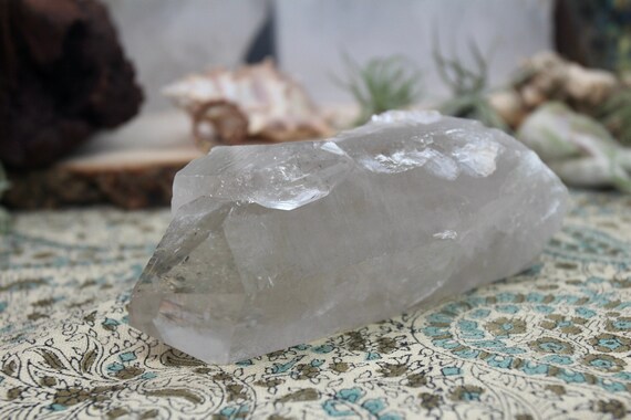 A+ Tibetan Quartz Twin Crystal Point with Rainbows, 12.7 oz High Vibration crystal cluster from Brazil
