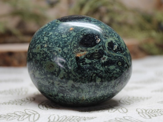 Kambaba Jasper Palmstone, 8.0 oz RARE AAA+ Jasper Crystal Soap Stone from Brazil