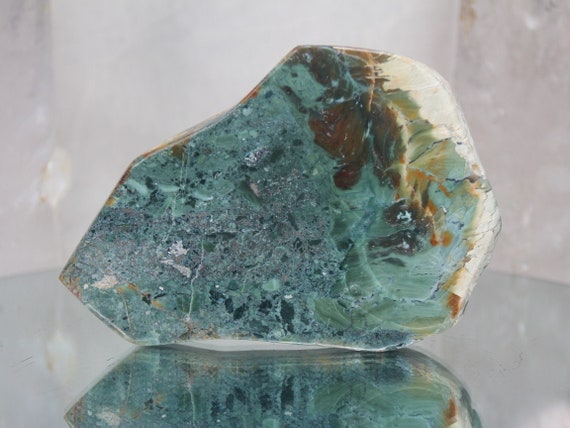 Jasper and Marcasite Slab, Stone of Soul Attraction, AAA+ Quality, 26.5 oz Polished Crystal from Indonesia, Energy Healing, Free Shipping