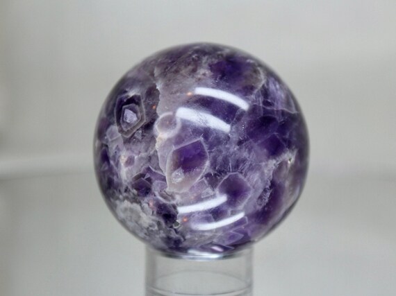 63 mm Amethyst Sphere, 11.8 oz AAA++ Quality Amethyst with Rainbows, Polished Crystal Ball from Brazil, Energy Cleansed, Free Fast Shipping