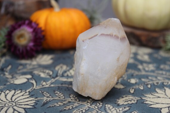 A+ Pineapple Quartz Crystal with Raw Edge, 3.9 oz High Vibration Raw crystal from Brazil