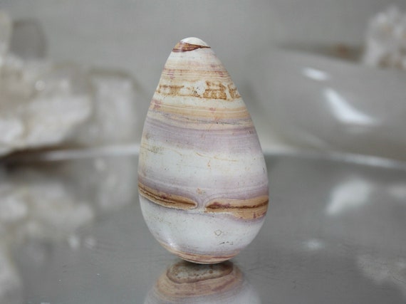 Picture Jasper Egg, AAA+ Quality 3.9 oz Layered Jasper Crystal Egg from Indonesia, Energy Healing + Reiki Charged, Free Shipping