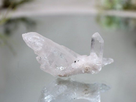 Lemurian Quartz Natural Raw Point with Rainbows, AAA+ Quality, 1.6 oz High Frequency Stone