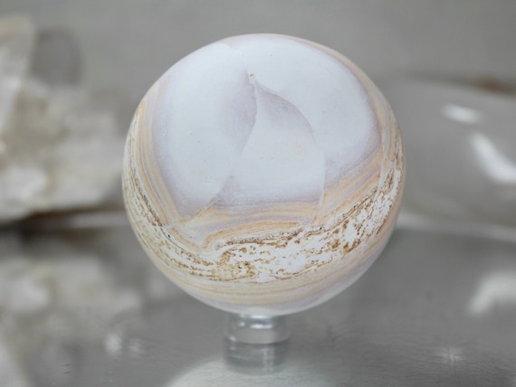 65.6mm Picture Jasper Sphere, AAA+ Quality 9.5 oz Layered Jasper Crystal Ball from Indonesia, Energy Healing + Reiki Charged, Free Shipping