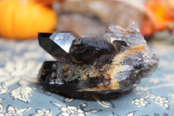 0.38 lb AA+ Smokey Quartz Crystal Cluster with Rainbows and Inclusions, 6.1 oz from Brazil