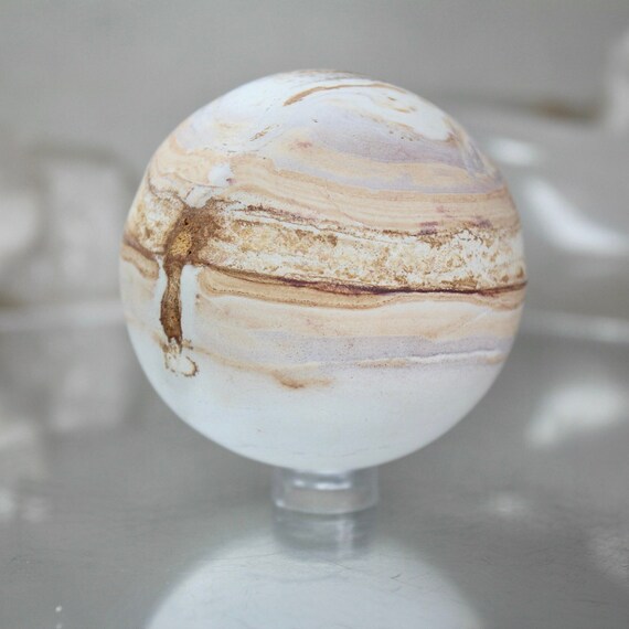 59.5mm Picture Jasper Sphere, AAA++ Quality 7.1 oz Layered Jasper Crystal Ball from Indonesia, Energy Healing + Reiki Charged, Free Shipping