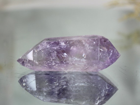 Amethyst Double Terminated Point, Crystal Wand with Rainbows, 1.9 oz AA+ Quality Special Crystal Specimen