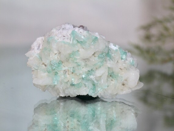RARE Green Stilbite and Apotholite Crystal, AAA++ Quality Mini Cluster, 2.5 oz mini Cluster