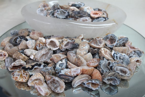 Agate and Druzy XXS Geode, One of Lot, A to AAA+ Quality Crystal from Brazil
