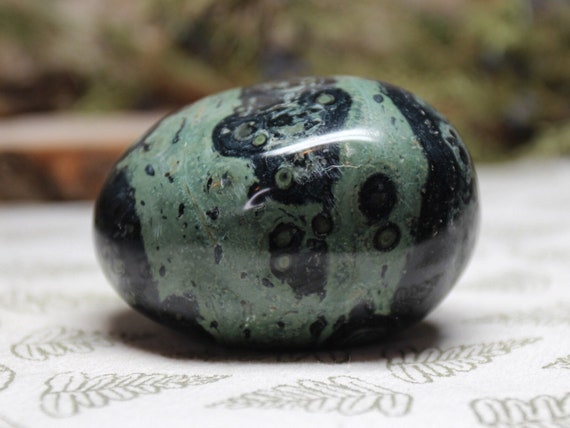 Kambaba Jasper Palmstone, 6.6 oz RARE A+ Jasper Crystal Soap Stone from Brazil