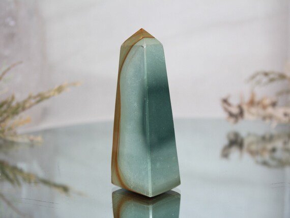Polychrome Jasper Crystal Obelisk, AA++ Quality, 4.7 oz Jasper Tower from Indonesia