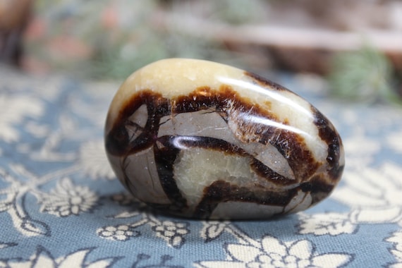 A+ Septarian Crystal Polished Palmstone, 3.6 oz Crystal from Madagascar