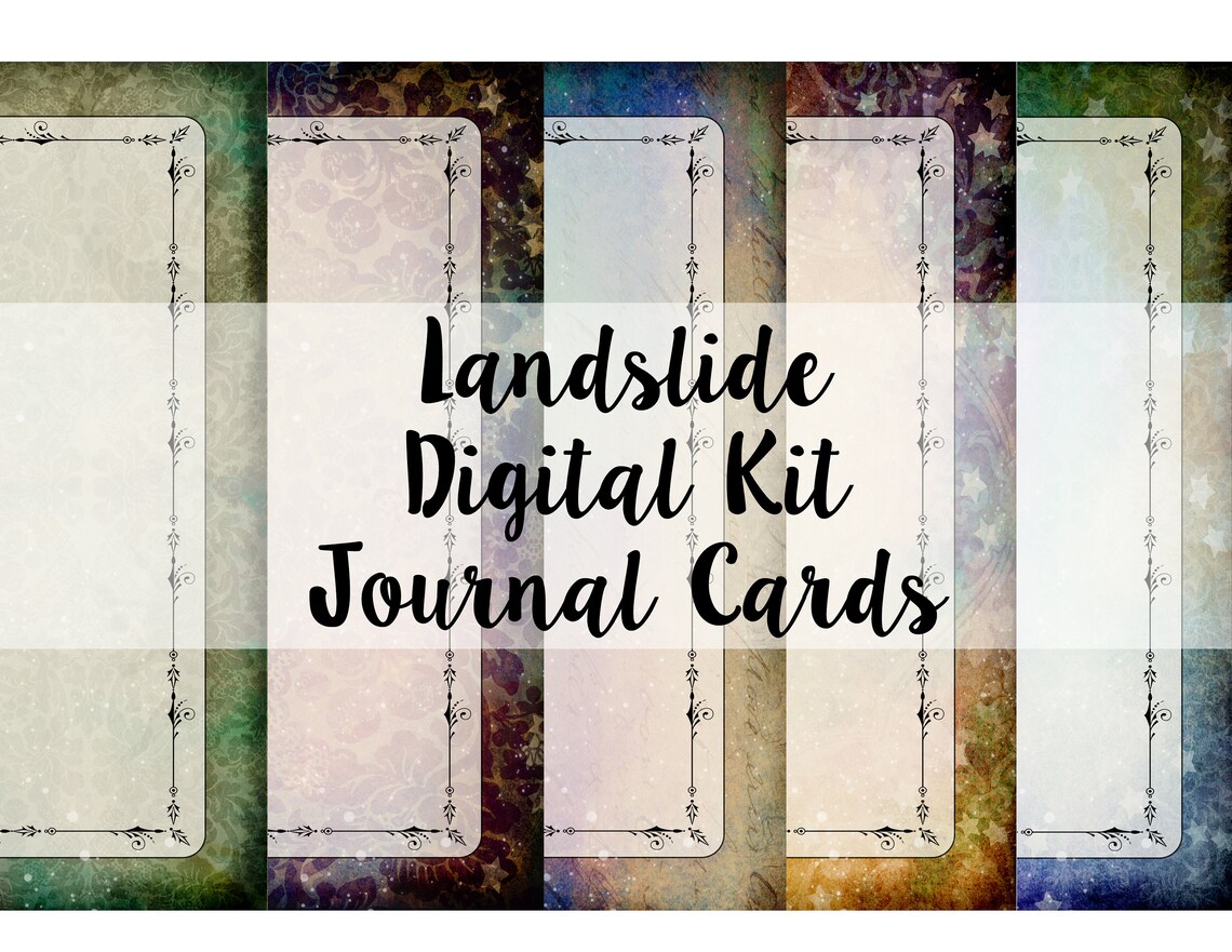 Landslide Digital Journal Kit Collection, Boho Junk Journal Kit, Boho ...