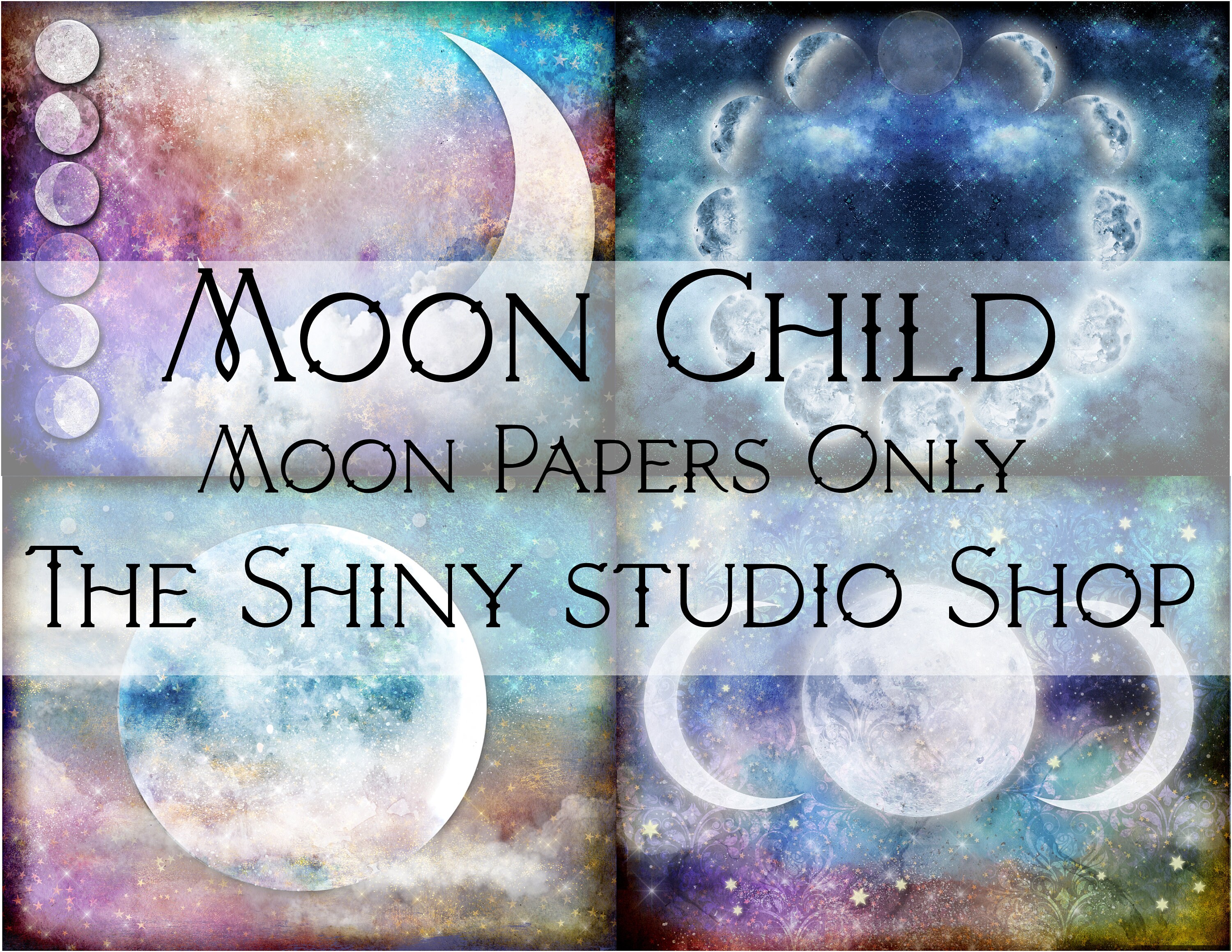 人気便利グッズ Moon Child Digital Printable Papers, Junk Journal Pages その他