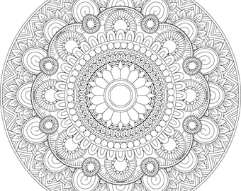 Mandala Coloring Pages, Adult Coloring Sheet, Printable Coloring Page, Grown up Coloring, Printable Art Color, Anti-Stress Coloring,