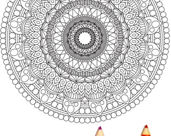Mandala Coloring Magic - Adult Coloring Book - 8.5 x 11 inches, Spiral Bound,  Stress Relieving, Gift for Sister, Mother, Busy Grown Up 