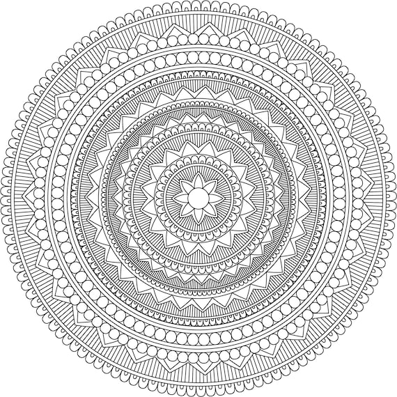 Mandala Coloring Pages Adult Coloring Sheet Printable | Etsy Ireland