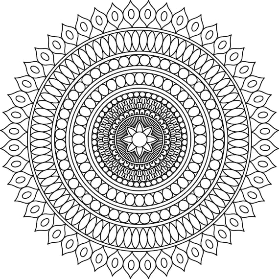 Coloriage anti-stress Livre de coloriage imprimable pour jeunes adultes  Imprimable 8,5 x 11 PDF Coloriages Mandalas Coloriages anti-stress -   France