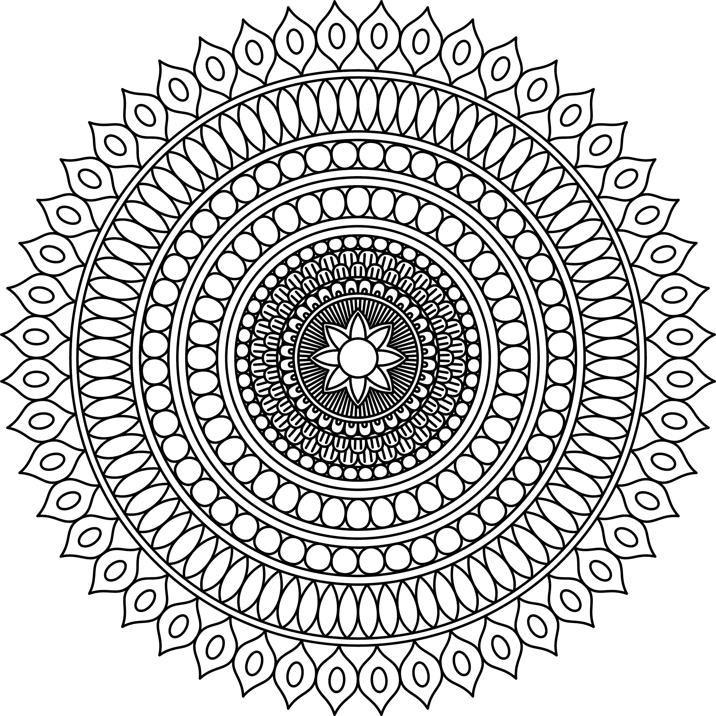 Full Page Mandala Coloring Pages For Adults