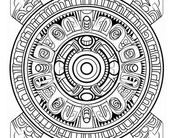 Intricate Mandala Adult Coloring Printable - Stress Relief & Relaxation - Instant Download PDF - Mindful Coloring Therapy - DIY Art Therapy