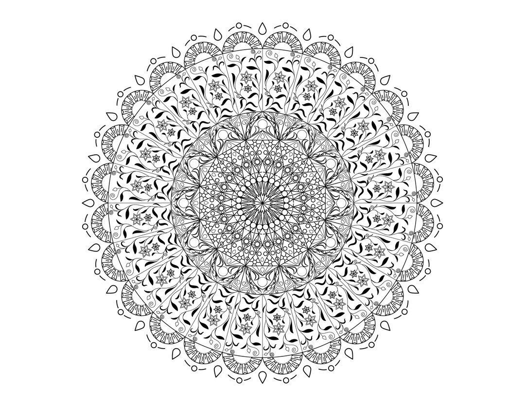 Mandala Coloring Pages Adult Coloring Sheet Printable - Etsy