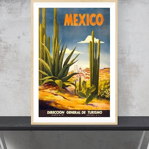 Vintage Travel Poster of Mexico | INSTANT DOWNLOAD | Retro Travel Poster | Vintage Travel Print | Public Domain | Wall Art | Tourism Poster