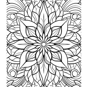 Intricate Mandala Adult Coloring Printable - Stress Relief & Relaxation - Instant Download PDF - Mindful Coloring Therapy - DIY Art Therapy