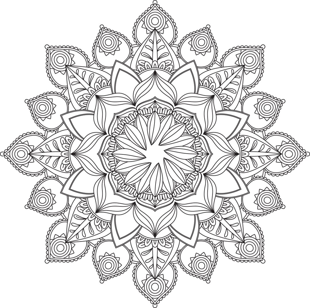 Mandala Coloring Pages, Adult Coloring Sheet, Printable Coloring Page ...