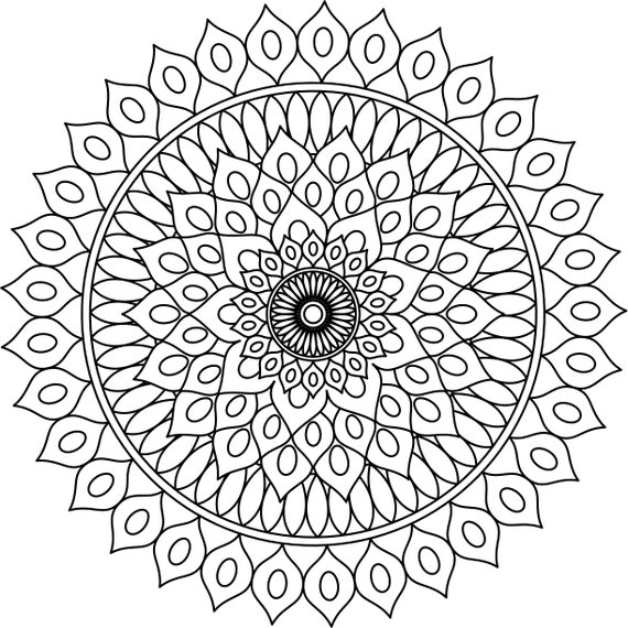 Stress Relief Coloring Printable Young Adult Coloring Book Printable 8.5 X  11 PDF Mandala Coloring Pages Anti Stress Colouring Pages 