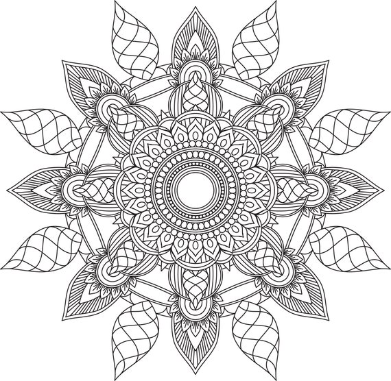 Décoration artistique peinte à la main. Page de coloriage anti-stress pour  adulte. Noir et blanc main dessin illustration mandala avec numero neuf  pour livre de coloriage coloré a Image Vectorielle Stock 