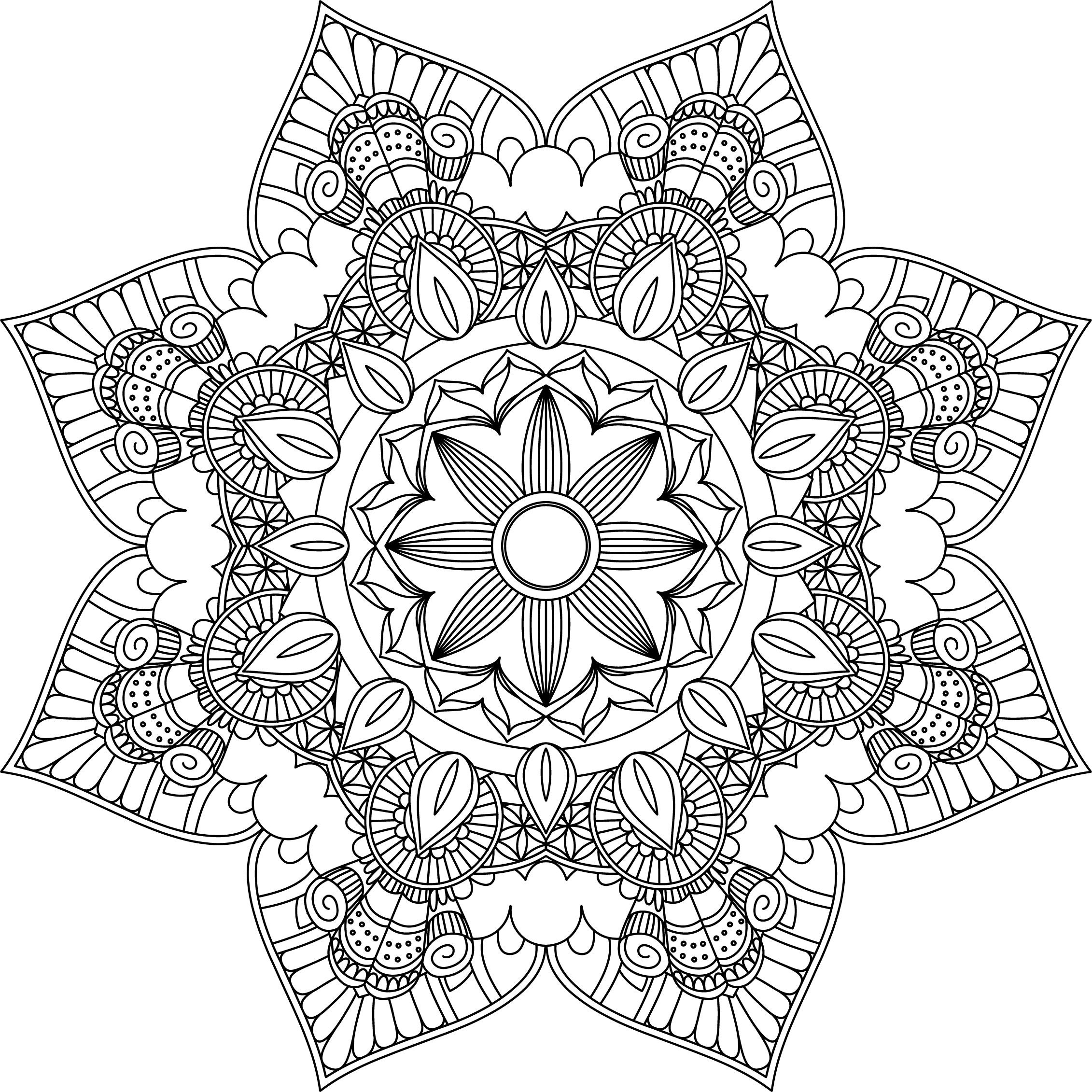 Very Detailed Adult Coloring Pages