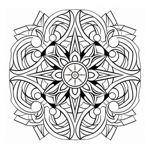 Intricate Mandala Adult Coloring Printable - Stress Relief & Relaxation - Instant Download PDF - Mindful Coloring Therapy - DIY Art Therapy