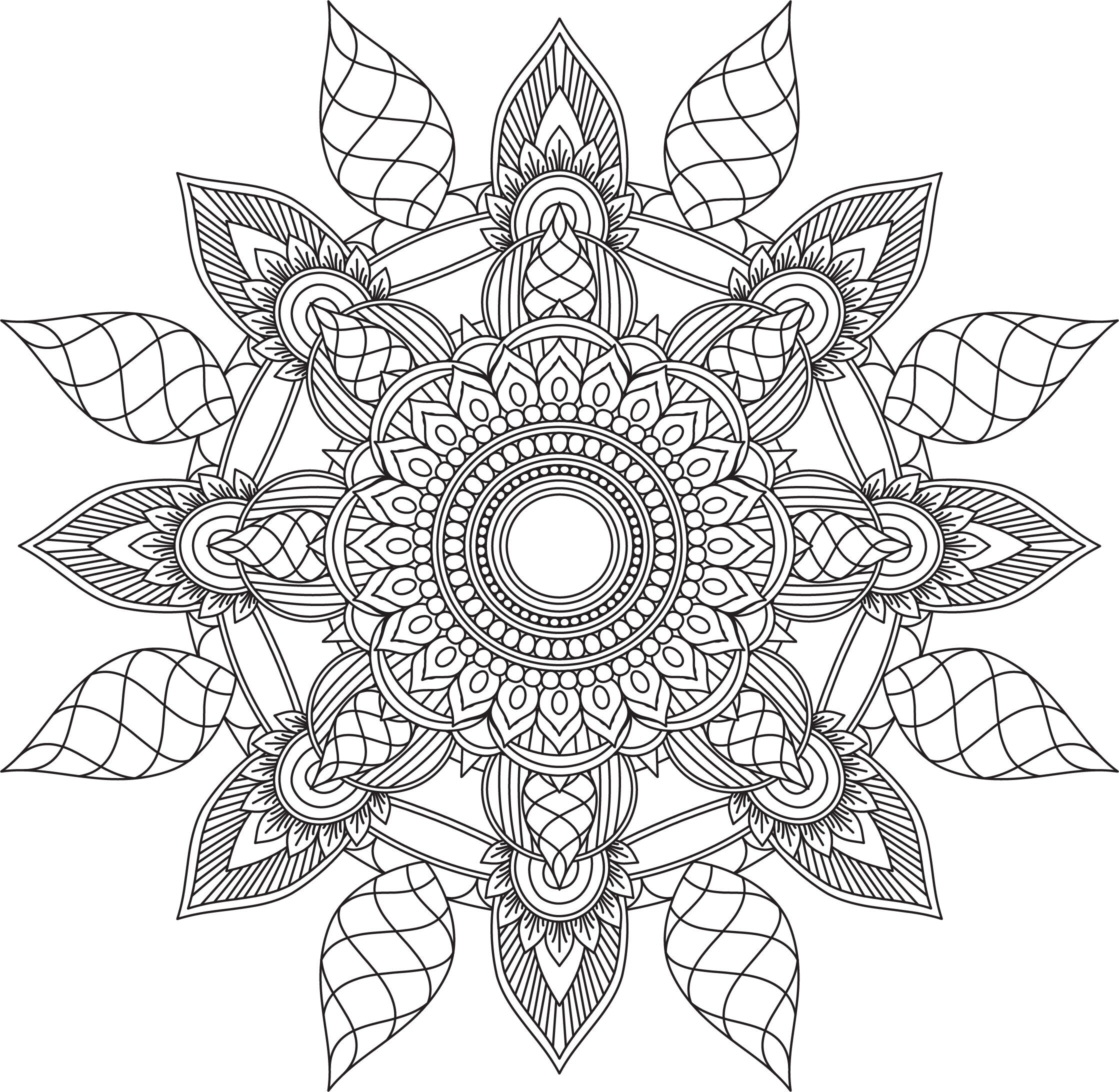 Mandala Coloring Pages Adult Coloring Sheet Printable Coloring Page 