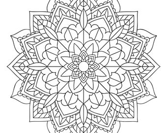 Mandala Coloring Pages, Adult Coloring Sheet, Printable Coloring Page, Grown up Coloring, Printable Art Color, Anti-Stress Coloring,