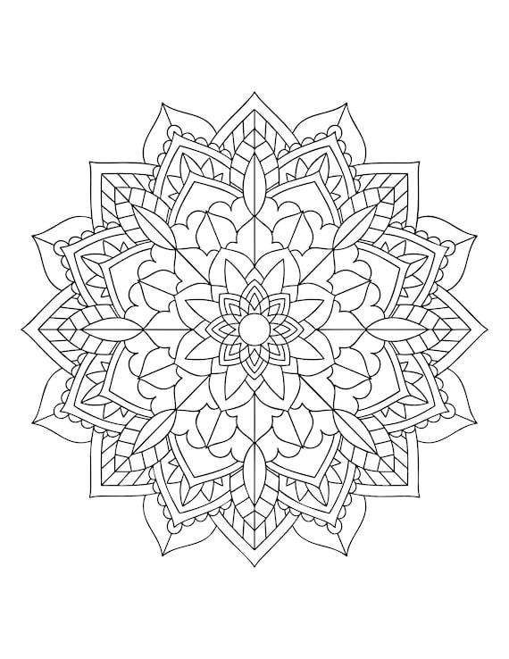 Pages de coloriage de mandala, feuille de coloriage adulte, page