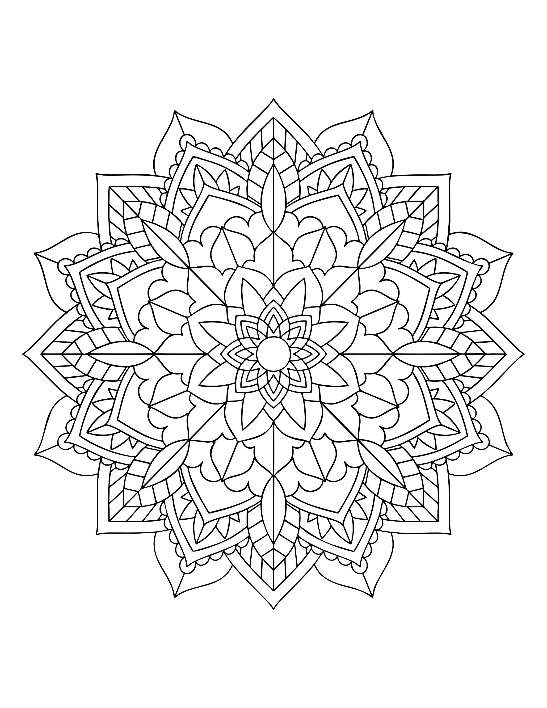 Mandala Coloring Pages, Adult Coloring Sheet, Printable Coloring